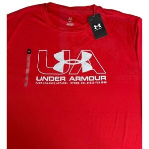 Under Armour Men's Red UA Tech Fade Short Sleeve Loose T-shirt Size‎ XL New